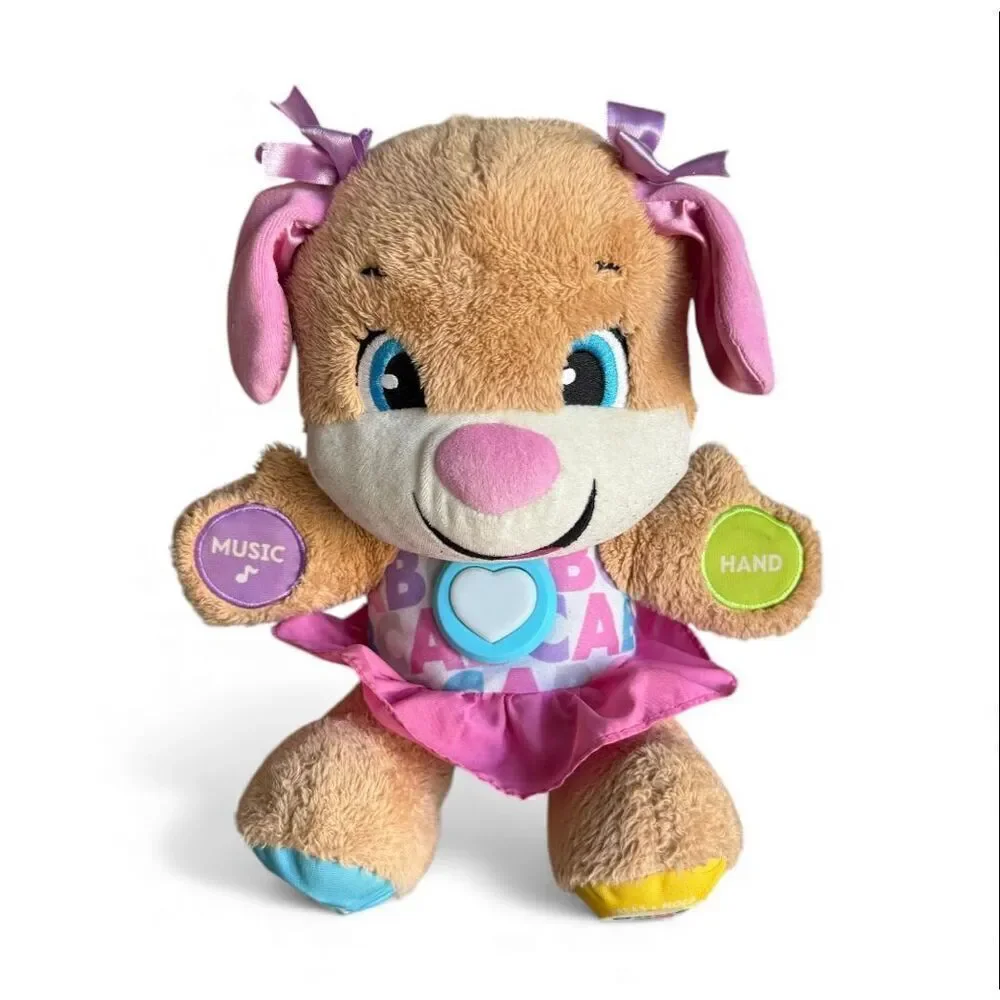 Fisher Price Laugh & Learn Smart Stages Puppy Sis Plush Toy Stuffed Animal